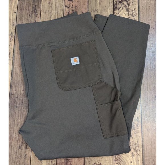 Carhartt Pants - Carhartt FORCE FITTED MIDWEIGHT UTILITY LEGGING Brown XXL (20) Short